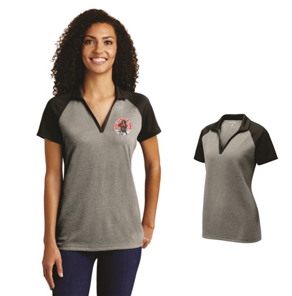 Austin - LST641 - Sport-Tek Ladies PosiCharge RacerMesh Raglan Heather Block Polo