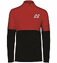 BB emb - 223600 - Qtr Zip Pullover - Red-Black * youth, ladies, adult *