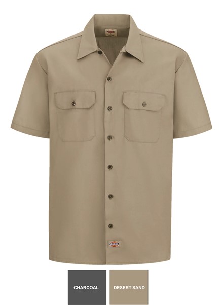 TechMC-RC-Grounds - A -   2574   Dickies - Short Sleeve Work Shirt