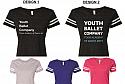 YBC- 3537 - Womens LAT Football VNeck Tee