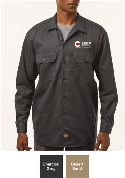 TechMC-RC-Grounds - B  5574 - Dickies - Long Sleeve Work Shirt