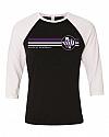 WHS Baseball - C - 3200 - Bella Three-Quarter Sleeve Baseball Tee